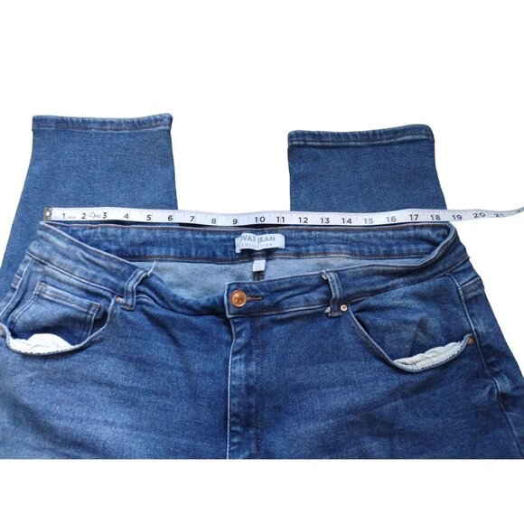 Women's Wax Jean Collection Distressed Denim Dark Wash Size 20 - Picture 15 of 16